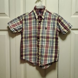 Ralph Lauren Polo Plaid Shirt Size 4/4T
